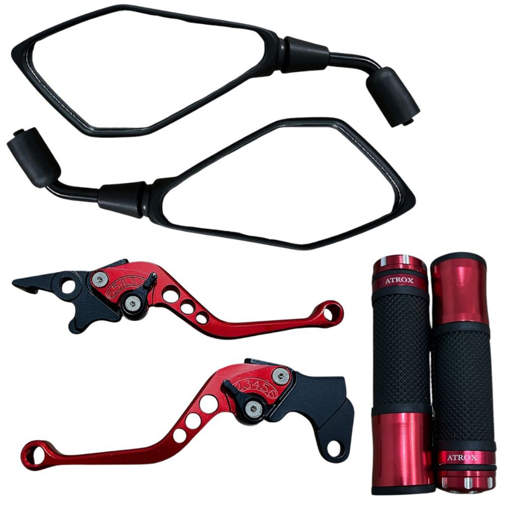 Kit Retrovisor Z400 + Manopla + Manete Esportivo Fazer 150/250 Xtz 250 Ybr 125