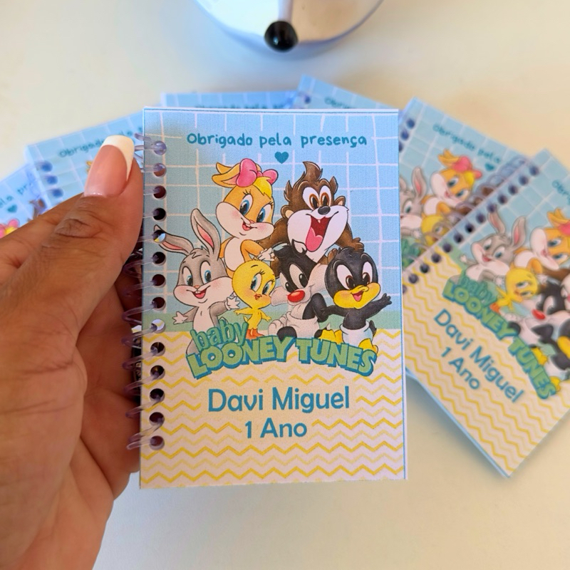 kit com 10/20/30 caderninho PERSONALIZADO