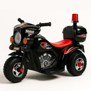 Mini Moto Elétrica Infantil 6V – Modelo Policial com Luz, Som, Sirene e Retrovisores | Bri...