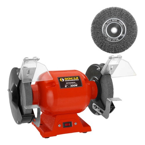 Moto Esmeril Schulz 300W Com Escova de Aço Profissional Para Bancada 220v