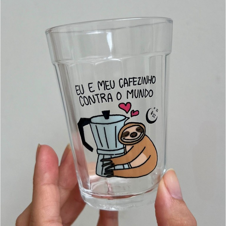 Copo Eu e Meu Cafézinho - Vidro 190ml em Oferta na Shopee