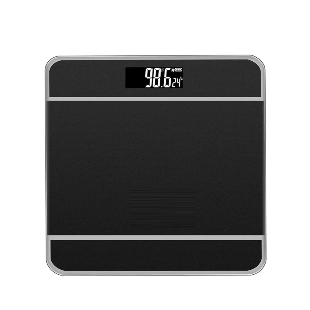 Balança Quadrada Digital de Banheiro Academia Até 180Kg Lcd Fitness