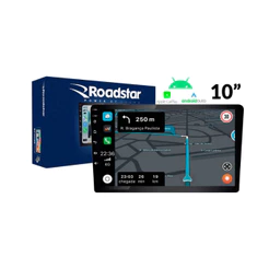 Multimídia 10” Android Carplay Roadstar RS-1015BR 32GB Touch Bluetooth