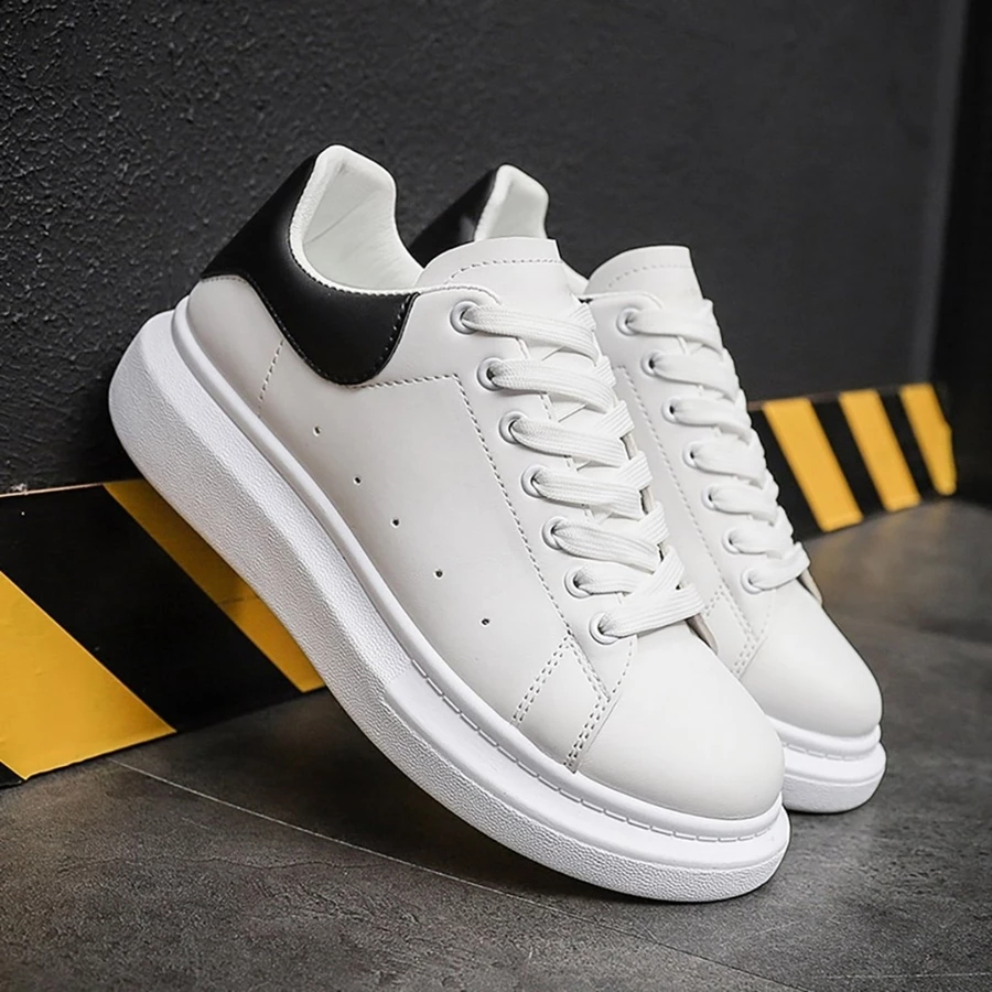 Tenis Casual Masculino Sola Alta Flat Plataforma Tendencia 2024 Facil Calce Macio Sneeaker...