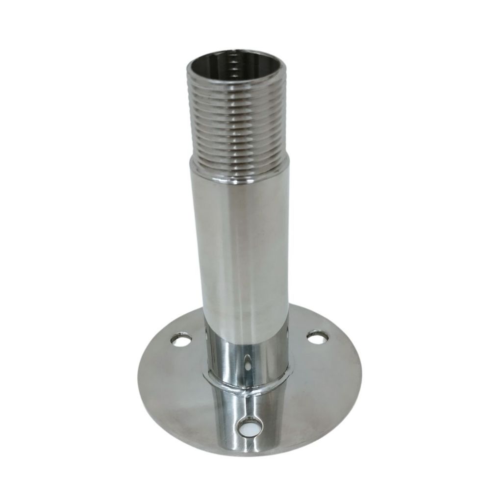 Suporte Inox Base Para Antena Com Rosca Macho VHF 1"