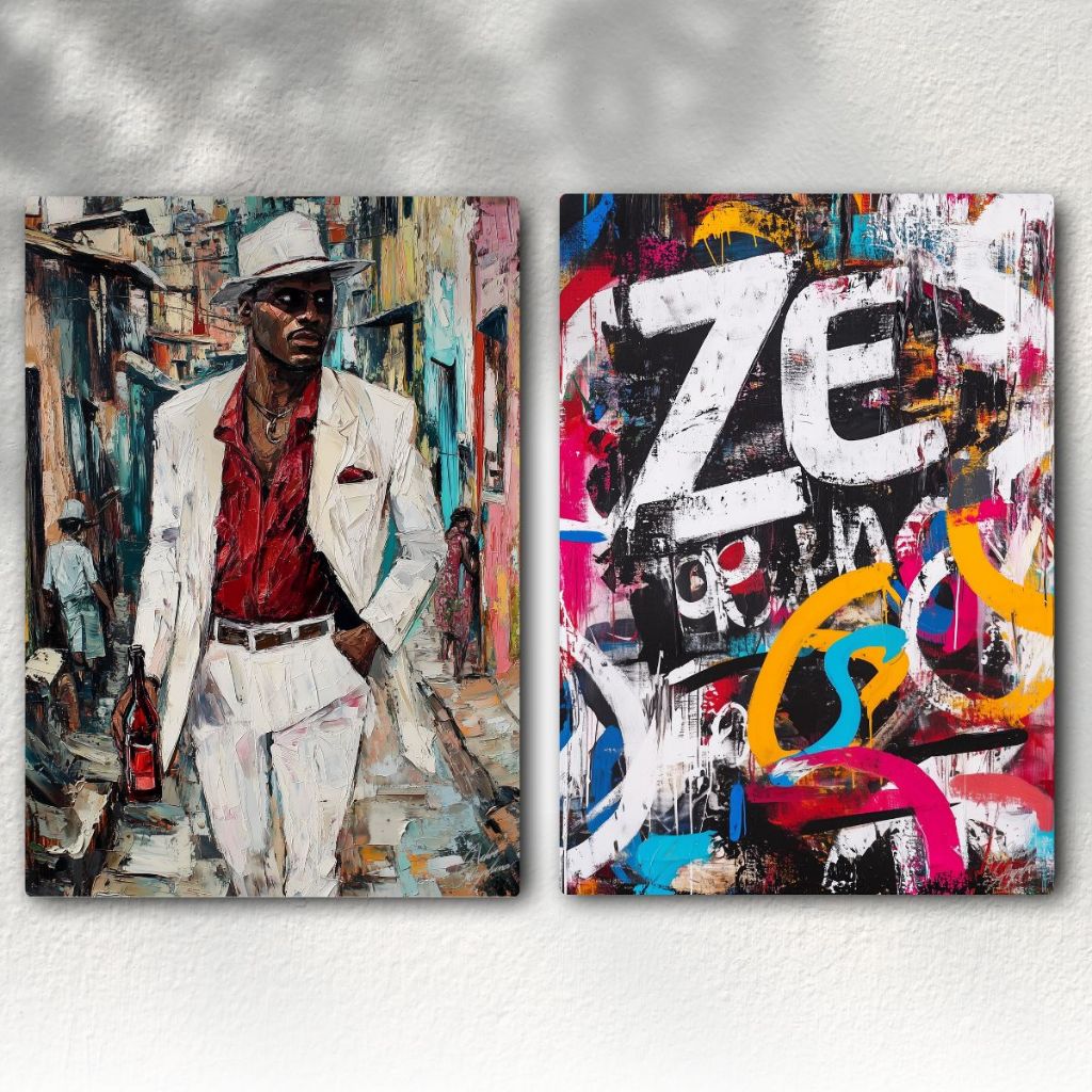 Kit 2 Quadros Zé Pilintra – Orixás em Arte Contemporânea no Rio de Janeiro - Decoração Exclusiva