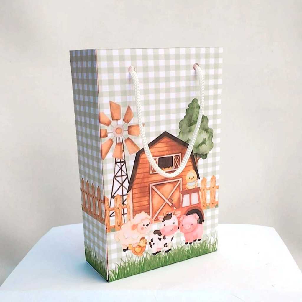 Kit Sacolinha Surpresa Festa Infantil Personalizados FAZENDINHA | Lembrancinhas | Aniversário | PEGUE E MONTE