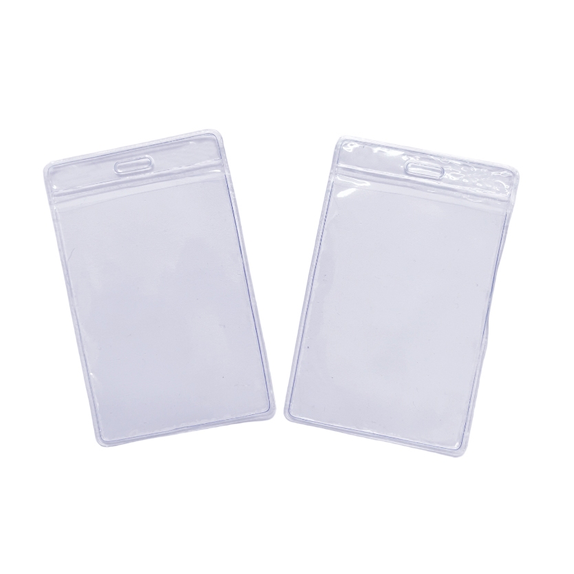 Porta Crachá Bolsa Plástica Pvc Transparente - 100 Unidades em Oferta na Shopee