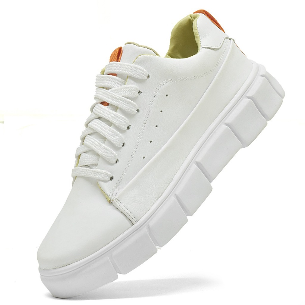 Tenis Masculino Sneaker Original Lançamento  Branco Preto Whisky Original. em Oferta na Shopee