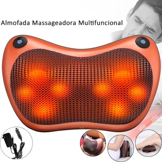 Massageador 8 Bolas Shiatsu Lombar Pescoço Veicular E Casa Almofada Lombar Pescoço Pés 110-220V/12V em Oferta na Shopee