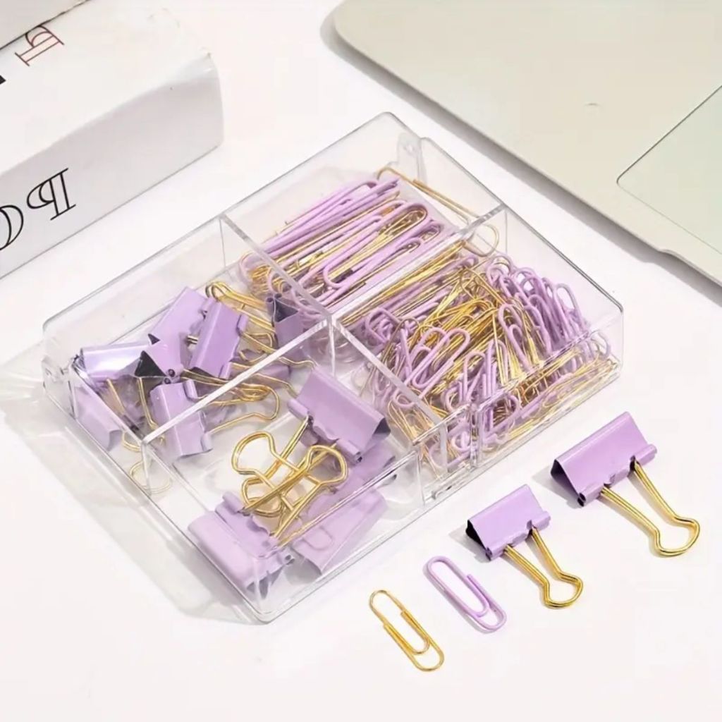 Escritório Office Clips Prendedor Candy Color Kit Office Papelaria Escolar Fofo Tons Pasteis em Oferta na Shopee