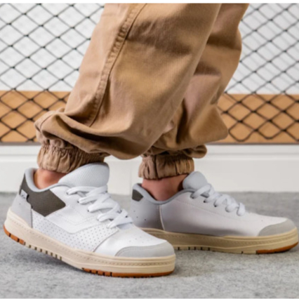 Tênis Kidy Infantil Masculino K360 Estilo Streetwear Branco Jogger Moderno Respitec Confortável
