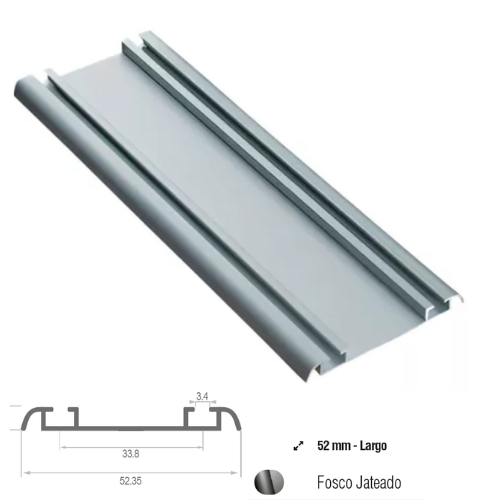 Trilho de Alumínio Para Porta de Correr Inferior Guarda Roupa em Oferta na Shopee