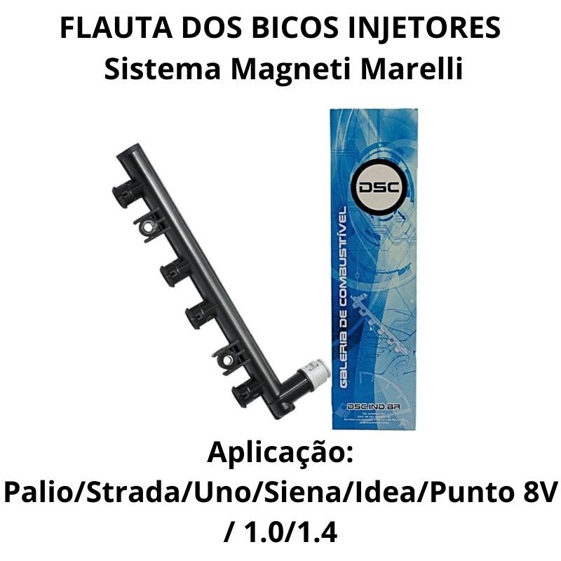 Flauta Bico Injetor Idea Palio Punto Siena Strada Uno 1.0 1.4 8V DSC5055 em Oferta na Shopee