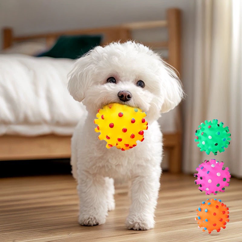 Brinquedo Mordedor Cães Cachorro / Bola Bolinha com Pino