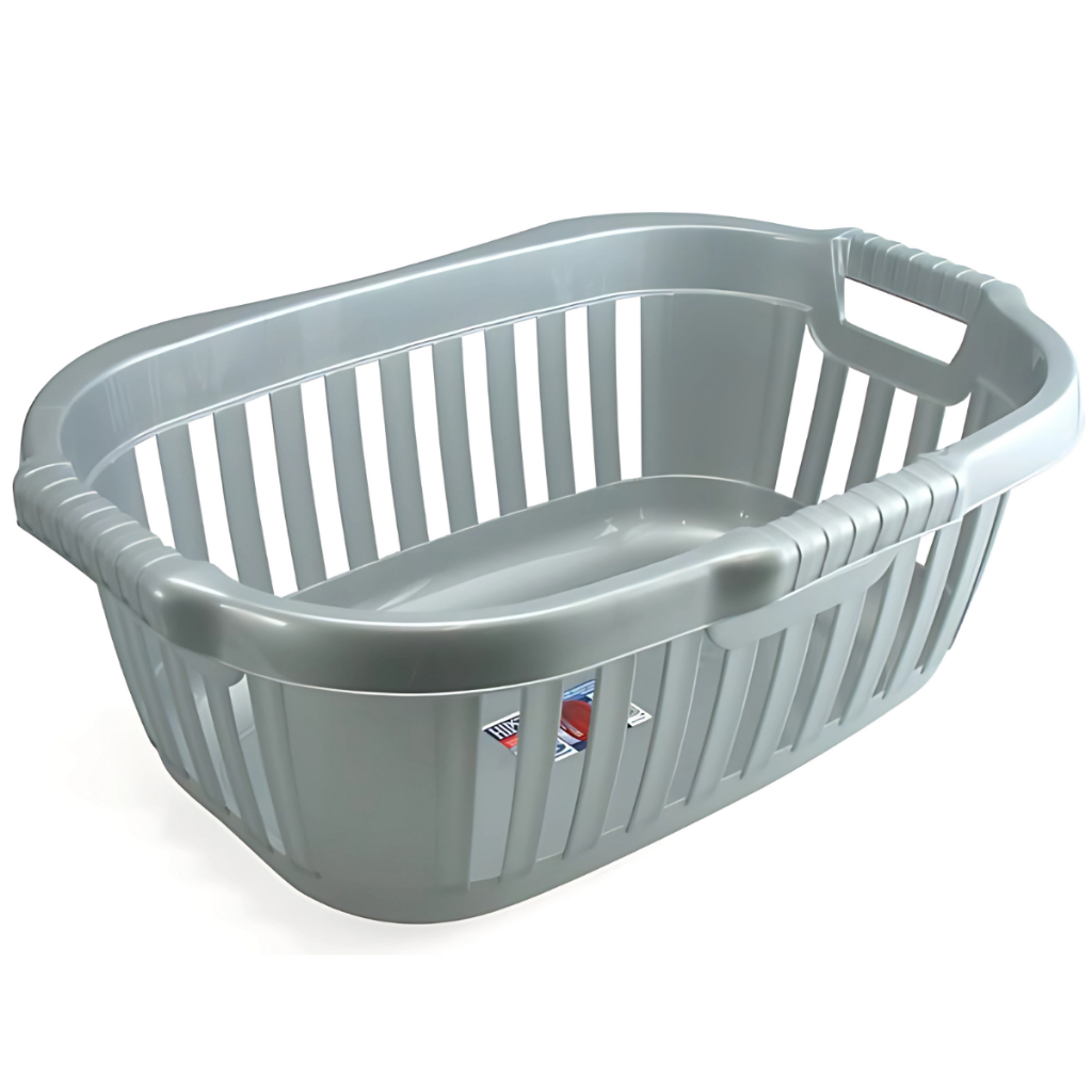 Cesto p/ roupas resistente 28 lts multiuso Cor Cinza