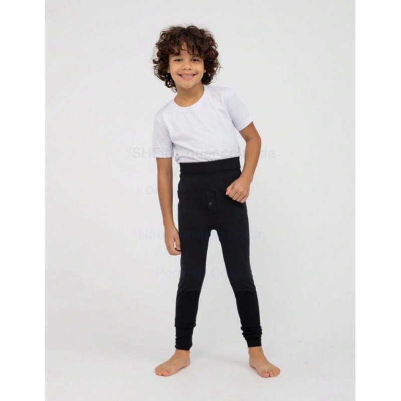 Meia Calça Térmica Infantil Flanelada peluciada Masculina 2 a 16 anos Sem Pé inverno frio
