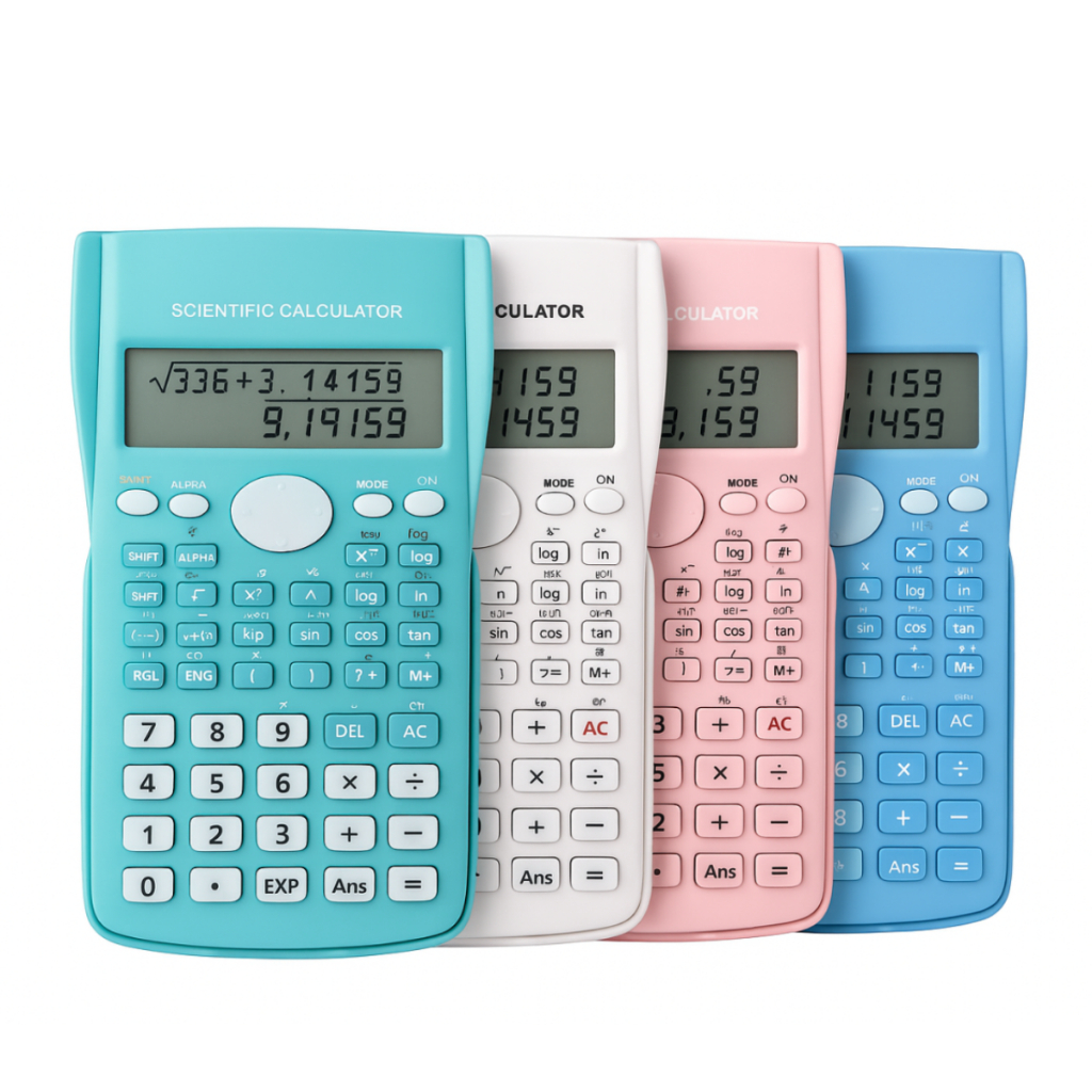 Calculadora Científica Profissional Multicolor - 240 Funções com Capa Protetora Escolar
