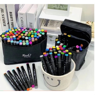 12/24/36/48/60/80/100peças Caneta Marcadora De Cabeça Dupla Conjunto De Canetas De Aquarela Especial Para Crianças em Oferta na Shopee