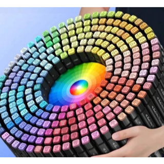 24 até 168 Cores Touch Marker Caneta Marcadora Com Ponta Dupla/Pintura De Arte/Aquarela/Material Escolar/Escritório em Oferta na Shopee