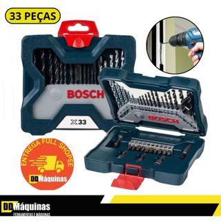 Jogo de Brocas e Ponteiras com 33 Peças X-Line + Estojo - Bosch em Oferta na Shopee