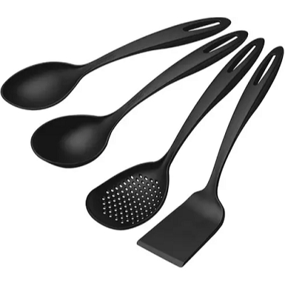 Jogo de Utensílios Ability em Nylon Resistente até 180 °C Preto 4 Peças Preto Tramontina - 25199001