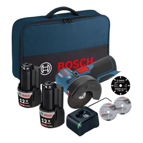 Esmerilhadeira Bosch 12V GWS 12V-76 Angular C/ 2 Baterias + Carregador Bivolt e Bolsa em Oferta na Shopee