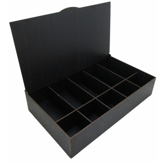 Caixa Organizadora De Dinheiro Tampa Basculante Preto Mdf em Oferta na Shopee