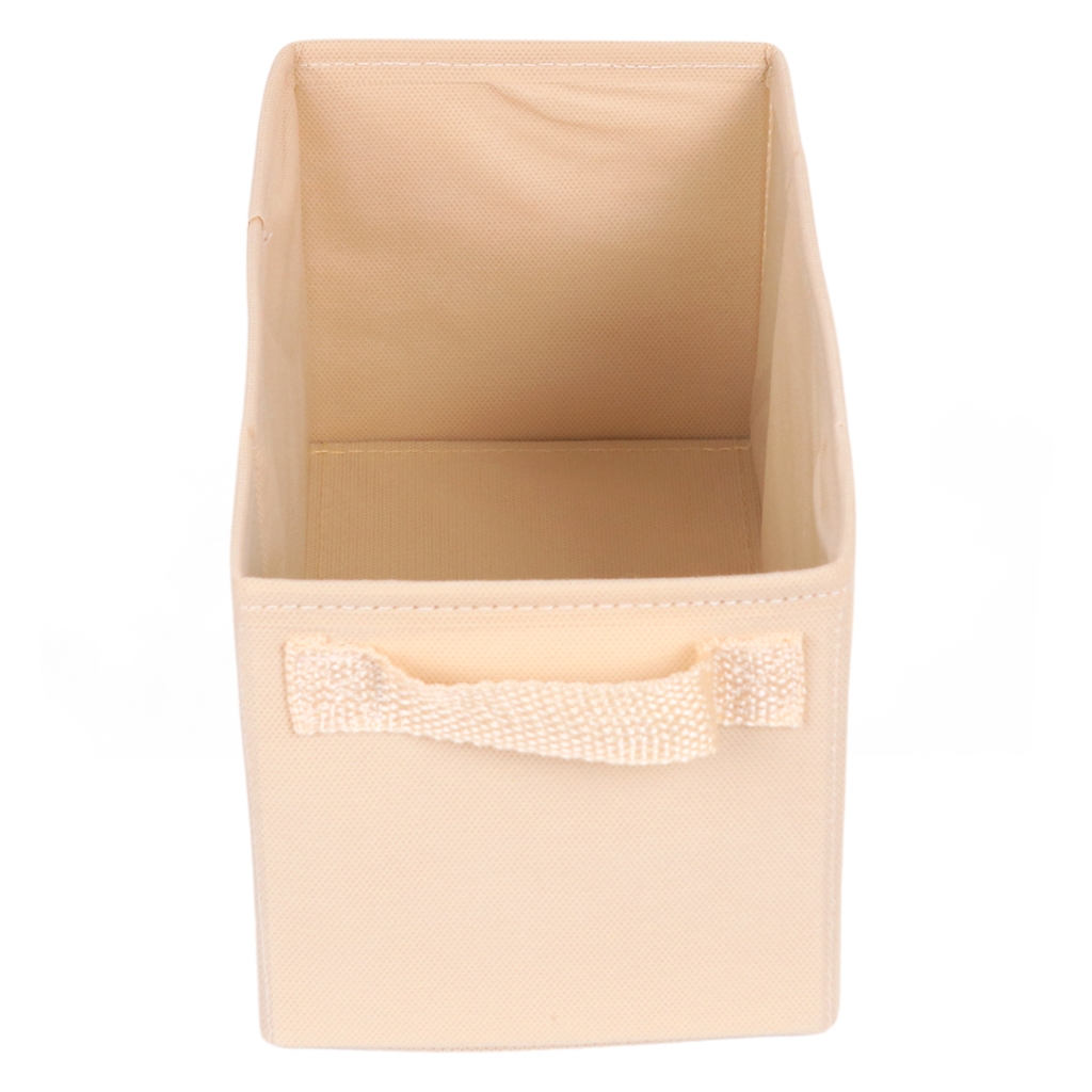 Caixa Organizadora Escritório Forrada Bege Multiuso 14x15x28 em Oferta na Shopee