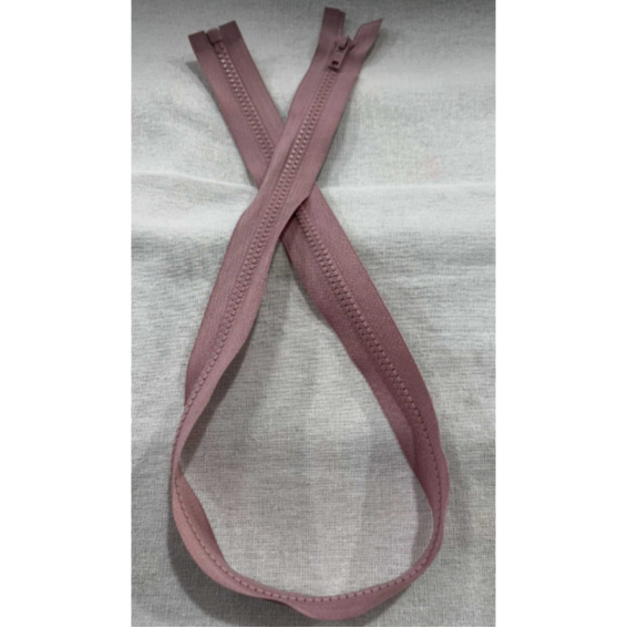 ZÍPER TRATORADO (JACARÉ) REFORÇADO COM 2 UNIDADES - TAMANHO 75cm - COR ROSA