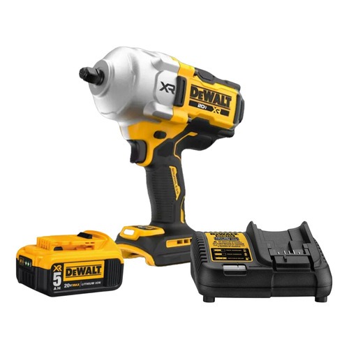 Chave de Impacto Dewalt 20V 1/2" DCF961 C/ Bateria 5Ah XR e Carregador Bivolt Profissional Original