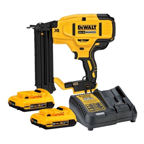 Pinador Dewalt 20V 18GA DCN680 XR Brushless Profissional C/ 2 Baterias 2Ah XR e Carregador Bivolt
