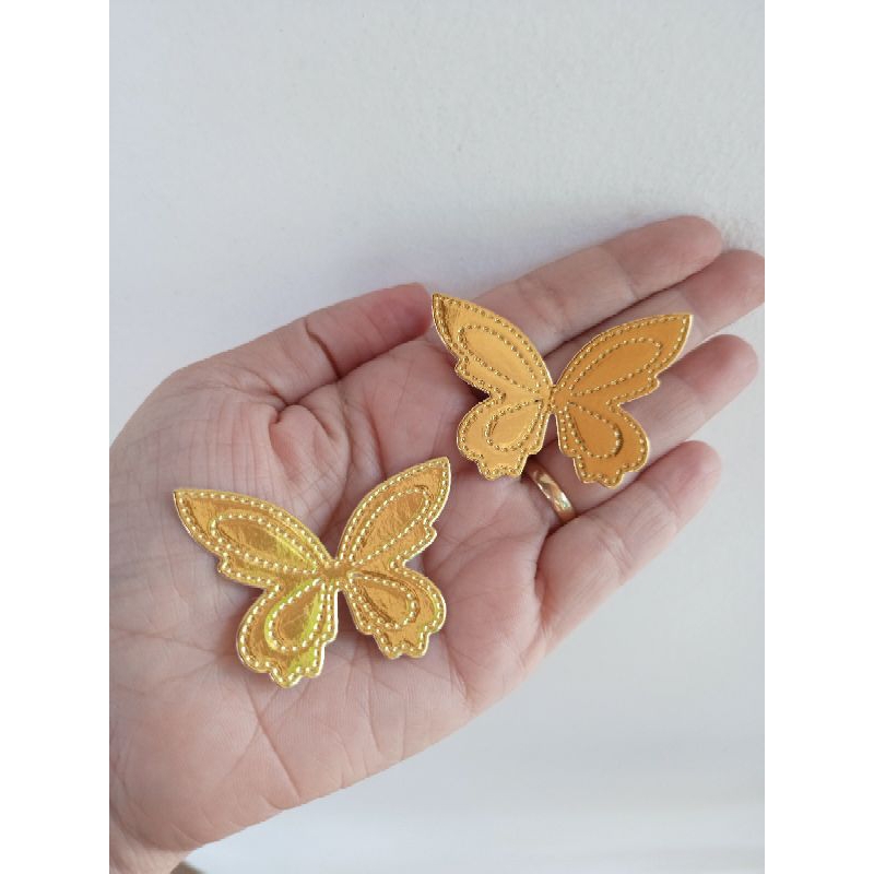 50 Borboletas Douradas para Enfeite de Bolo, Borboletas Topo de Bolo, Borboletas para Cupcakes, Borboleta Dourada
