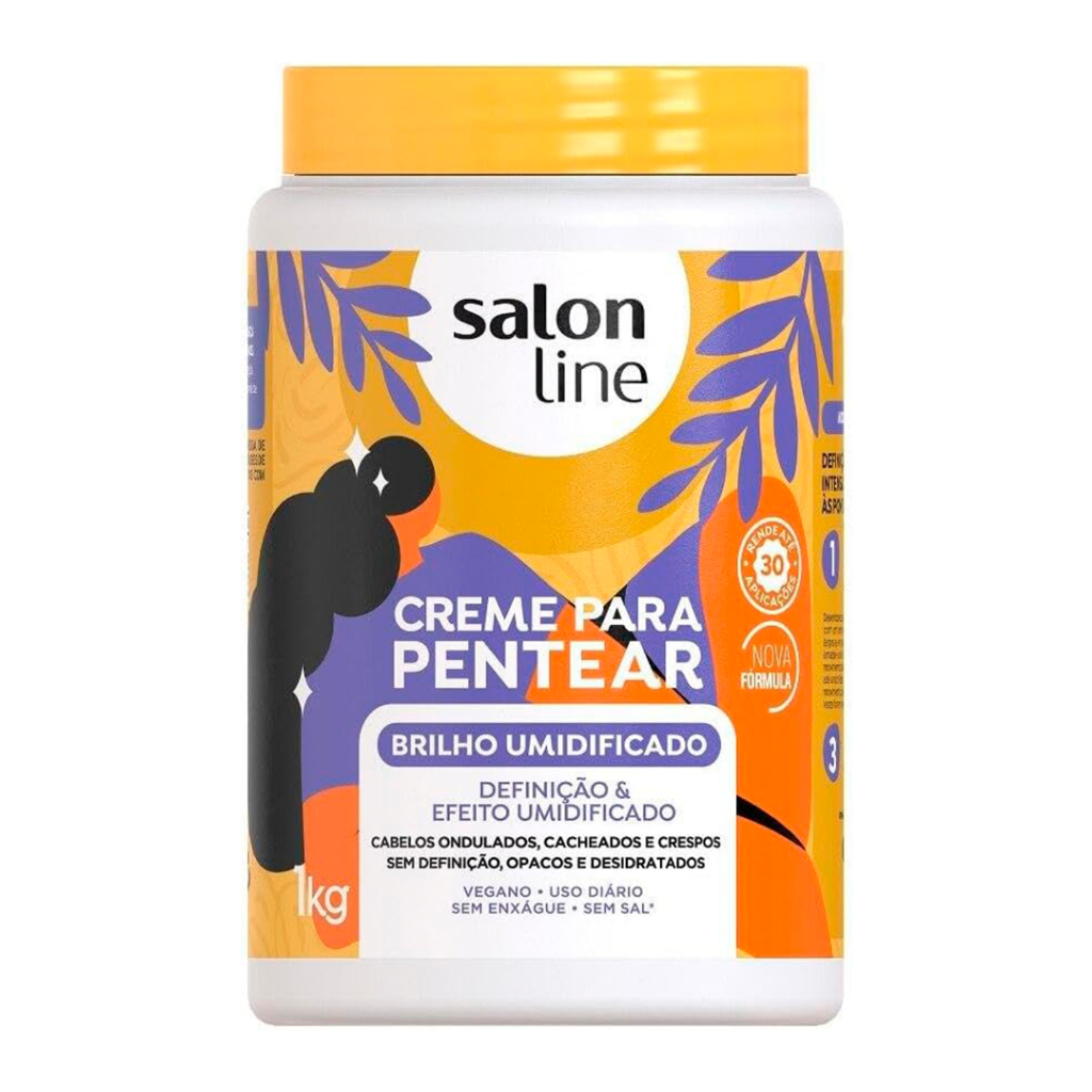 Creme Para Pentear Brilho Umidificado Salon Line 1kg