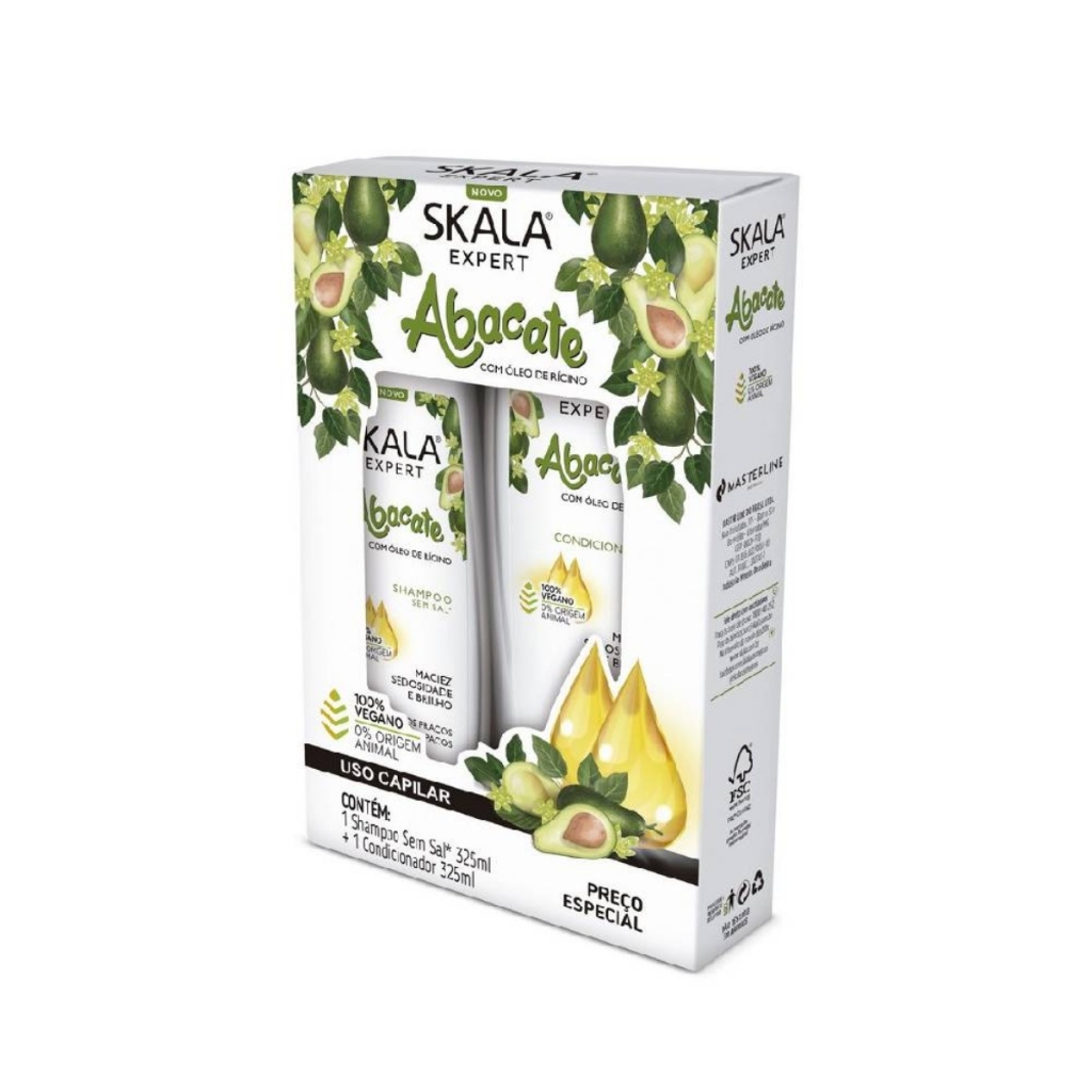 Shampoo E Condicionador Bomba Vitaminas Abacate Skala 325 Ml