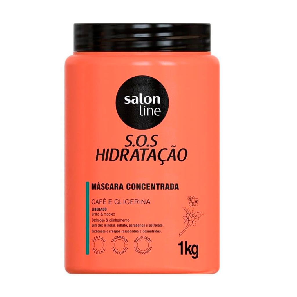 Máscara S.O.S Hidratação Café e Glicerina Salon Line 1kg