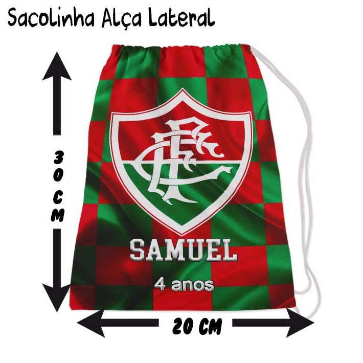 Kit Mochilinha Sacolinha Mochila Saco Sacochila Saquinho Lembrancinha Brinde Aniversario Personalizadas FLUMINENSE