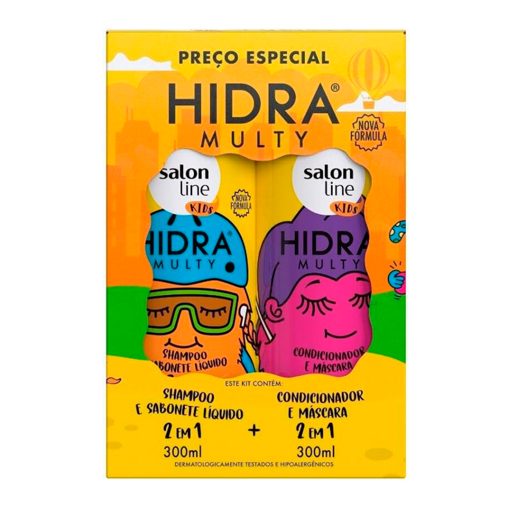 Kit Shampoo + Condicionador Hidra Multy Kids Salon Line 300ml