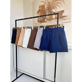 ISADORA MODA Carnaval shorts Feminina alfaiataria ,com bolso,cor sólida,atrás com elástico em Oferta na Shopee