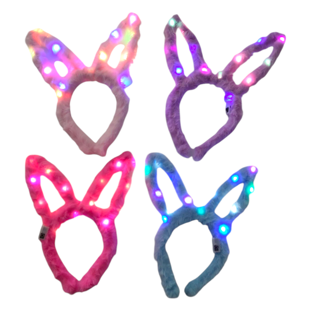 Tiara Coelho Pisca Pisca Led  Festa Carnaval Coelhinha Fantasia Aniversário Halloween Balada gato em Oferta na Shopee