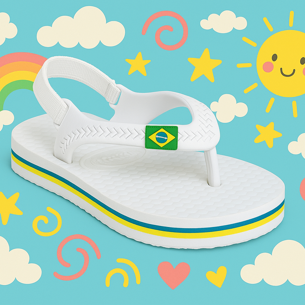 Chinelo Bebe Elastico de dedo Antiderrapante Confortavel Lançamento Menino Menina Dia a Dia — imagem 2 de 2
