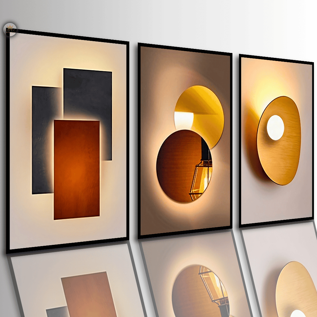 Quadros Decorativos Arte Geométrica Abstrato Moderno Premium Luxo Sala Quarto