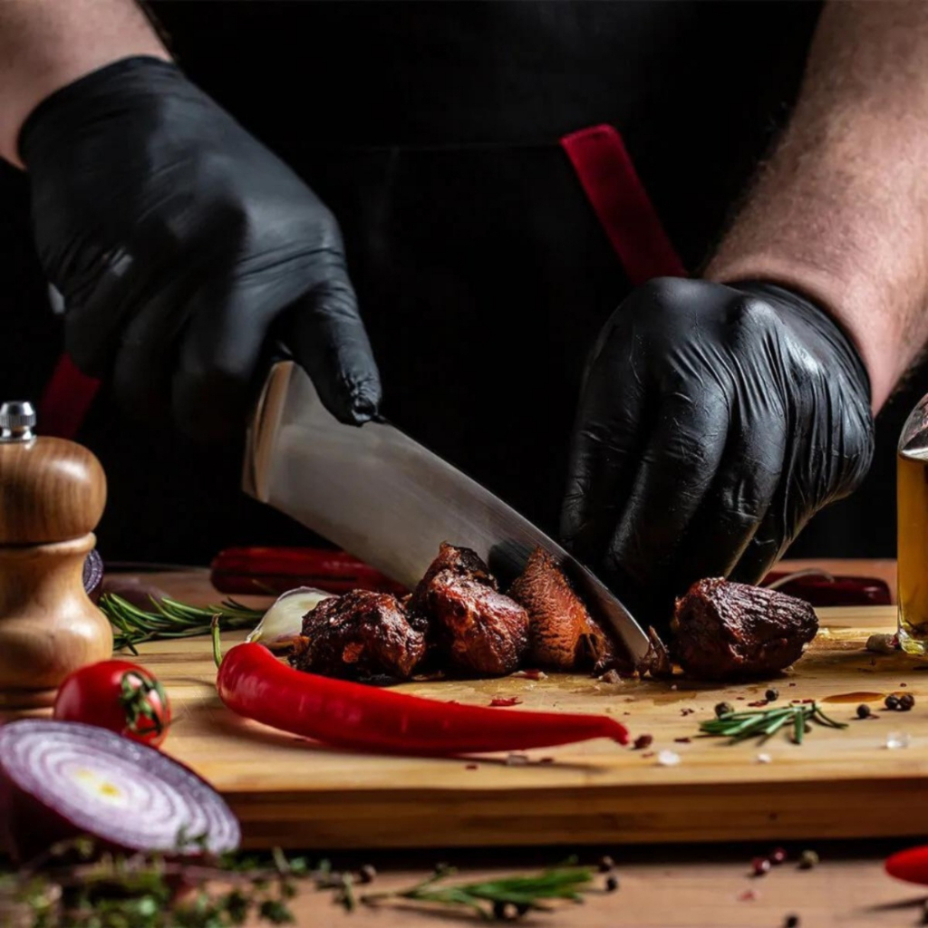 50 Luvas Churrasqueiro BBQ Premium Preta Cozinha Hamburgueria Alimentos Churrasco em Oferta na Shopee