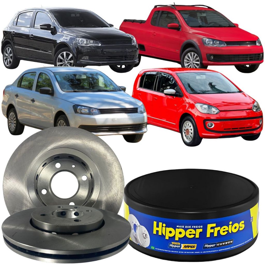 Par Disco Freio Dianteiro Ventilado Vw Gol Cross Up Saveiro