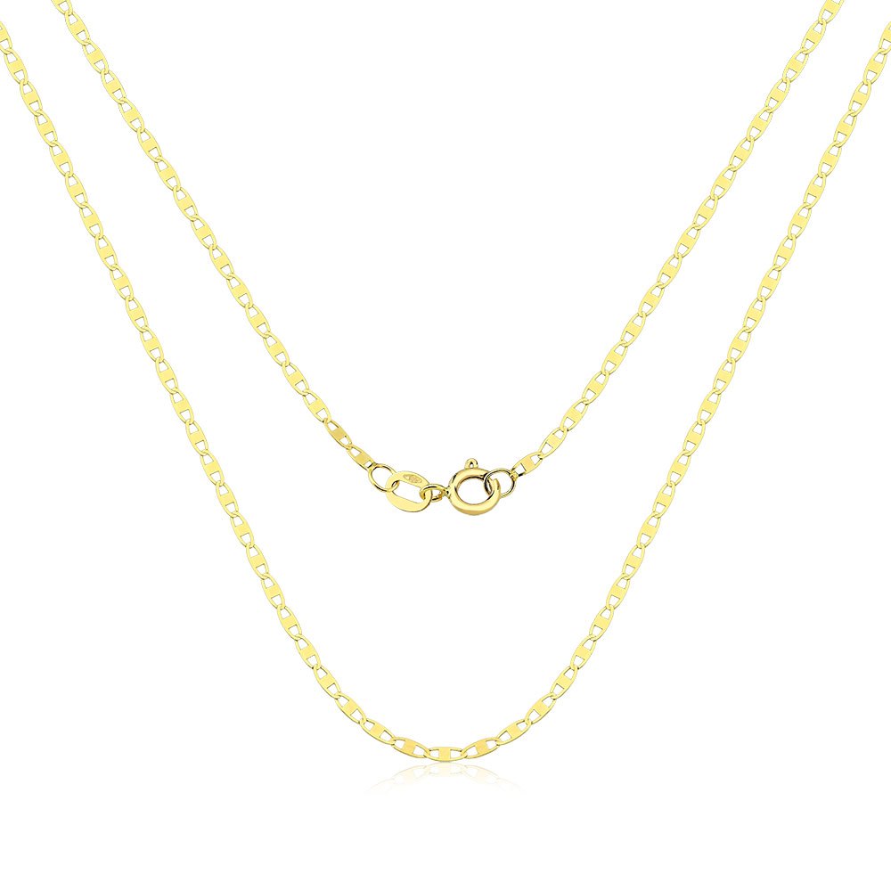 Corrente Piastrine de Ouro 18k com 1mm modelo Unissex