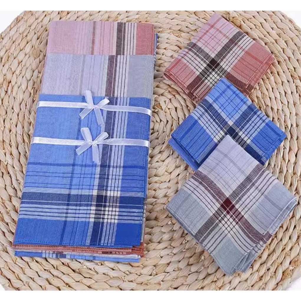 Kit 12 Lenços Masculino Macio de  Bolso Quadrado 40 x 40 cm Listras Padrão-Sortidos em Oferta na Shopee