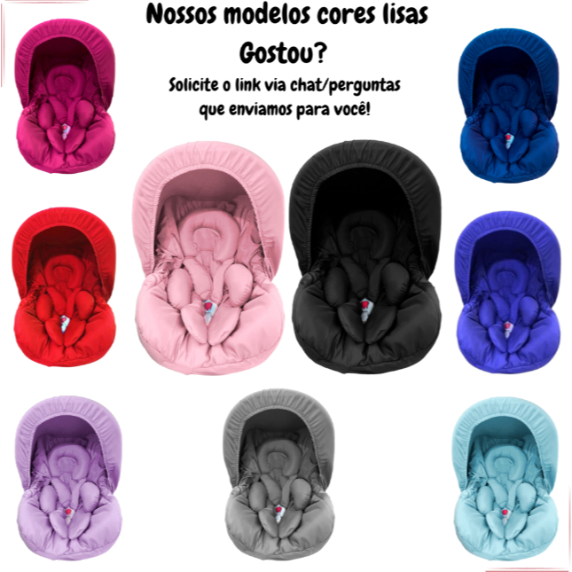 Kit 5 Peças para Bebê Conforto Capa Protetor Apoio de Corpo Microfibra Mega Oferta Varias Cores