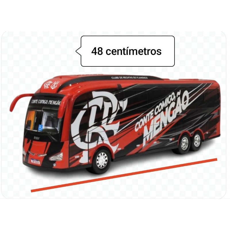Miniatura de ônibus FLA o mais querido, maior Campeão Carioca 48 centímetros de comprimento colecionável. em Oferta na Shopee