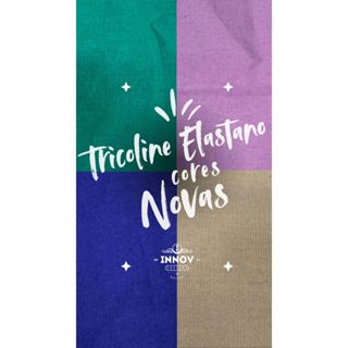 Tricoline com Elastano Cores Novas em Oferta na Shopee