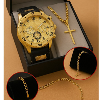 PROMOÇÃO - Relogio Original Masculino Banhado 18k em Oferta na Shopee